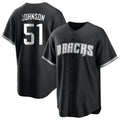 Rebec A.Diamondbacks #51 Randy Johnson Player Black White Replica Alternate Stitched Jerseys