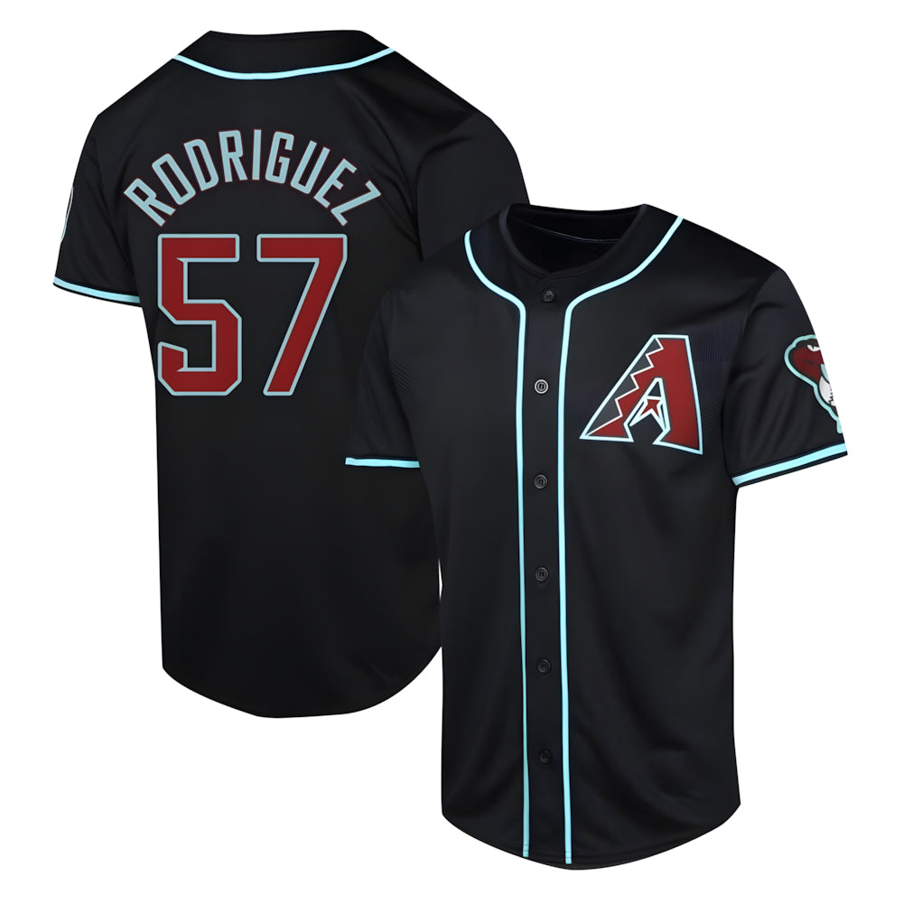 Rebec A.Diamondbacks #57 Eduardo Rodriguez Player Black Limited Alternate Stitched Jersey