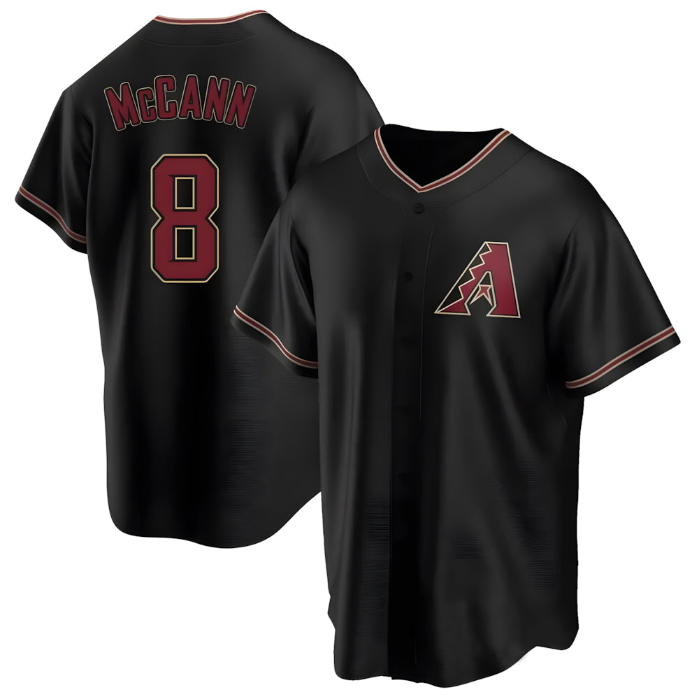 Rebec A.Diamondbacks #8 James McCann Player Black Replica Alternate Stitched Jersey