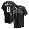 Rebec A.Diamondbacks #8 James McCann Player Black Replica Fashion Out Stitched Jersey