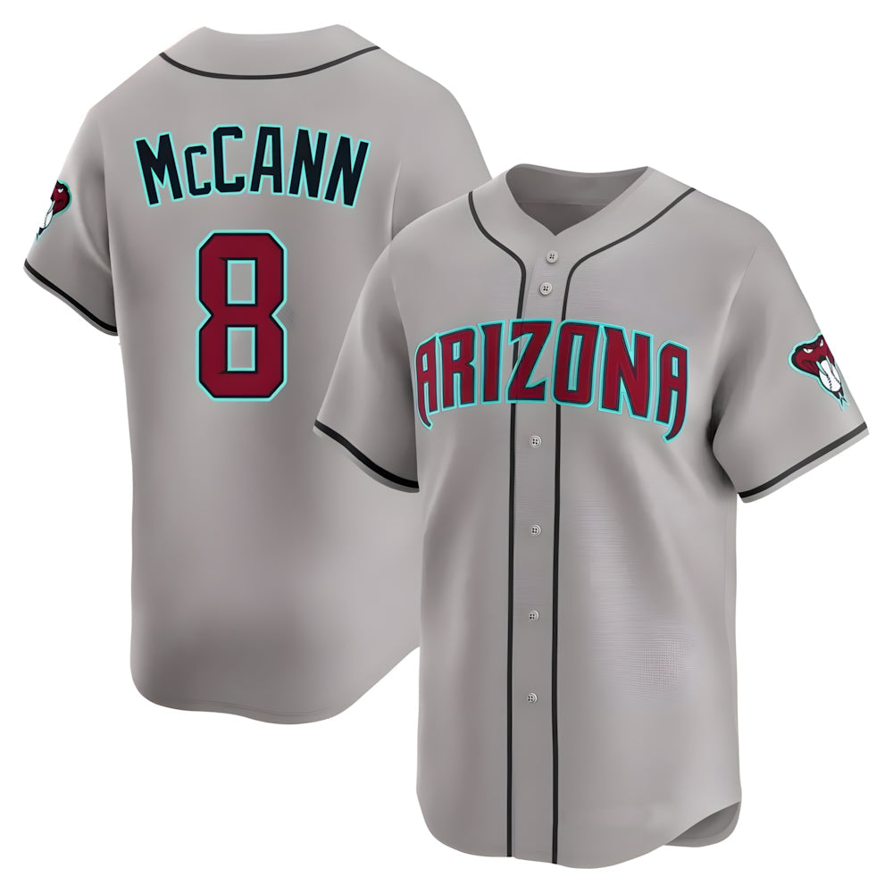Rebec A.Diamondbacks #8 James McCann Player Gray Limited Alternate Stitched Jersey