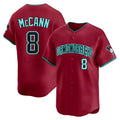Rebec A.Diamondbacks #8 James McCann Player Red Limited Alternate Stitched Jersey