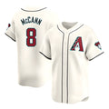 Rebec A.Diamondbacks #8 James McCann Player White Red Limited Home Stitched Jersey