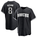 Rebec A.Diamondbacks #8 James McCann Player White Replica Black 2026 World Series Stitched Jersey