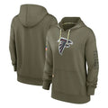 Rebec A.Falcons Olive 2025 Salute to Service Pullover Hoodie Blank Player Stitched Jerseys