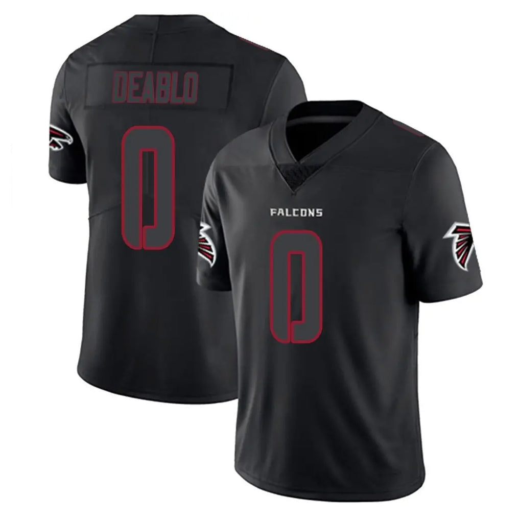 Rebec A.Falcons #0 Divine Deablo Player Black Impact Limited Game Stitched Jerseys