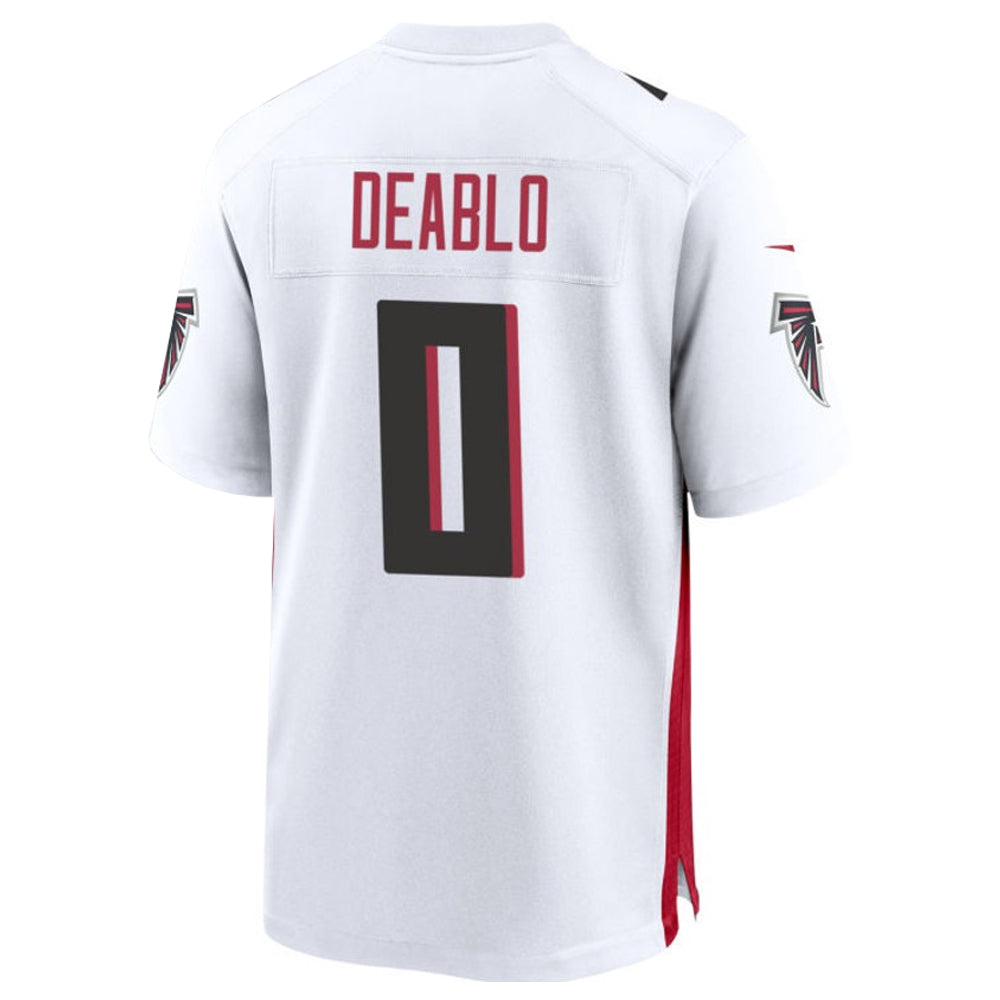 Rebec A.Falcons #0 Divine Deablo Player White Home Game Stitched Jerseys