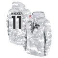 Rebec A.Falcons #11 Jalon Walker Player Arctic Camo Salute to Service Limited Hoodie Stitched Jerseys
