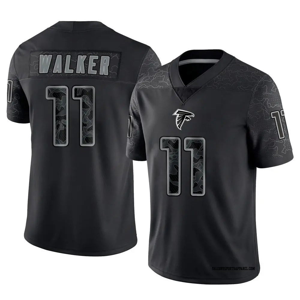 Rebec A.Falcons #11 Jalon Walker Player Black RFLCTV Limited Stitched Jerseys