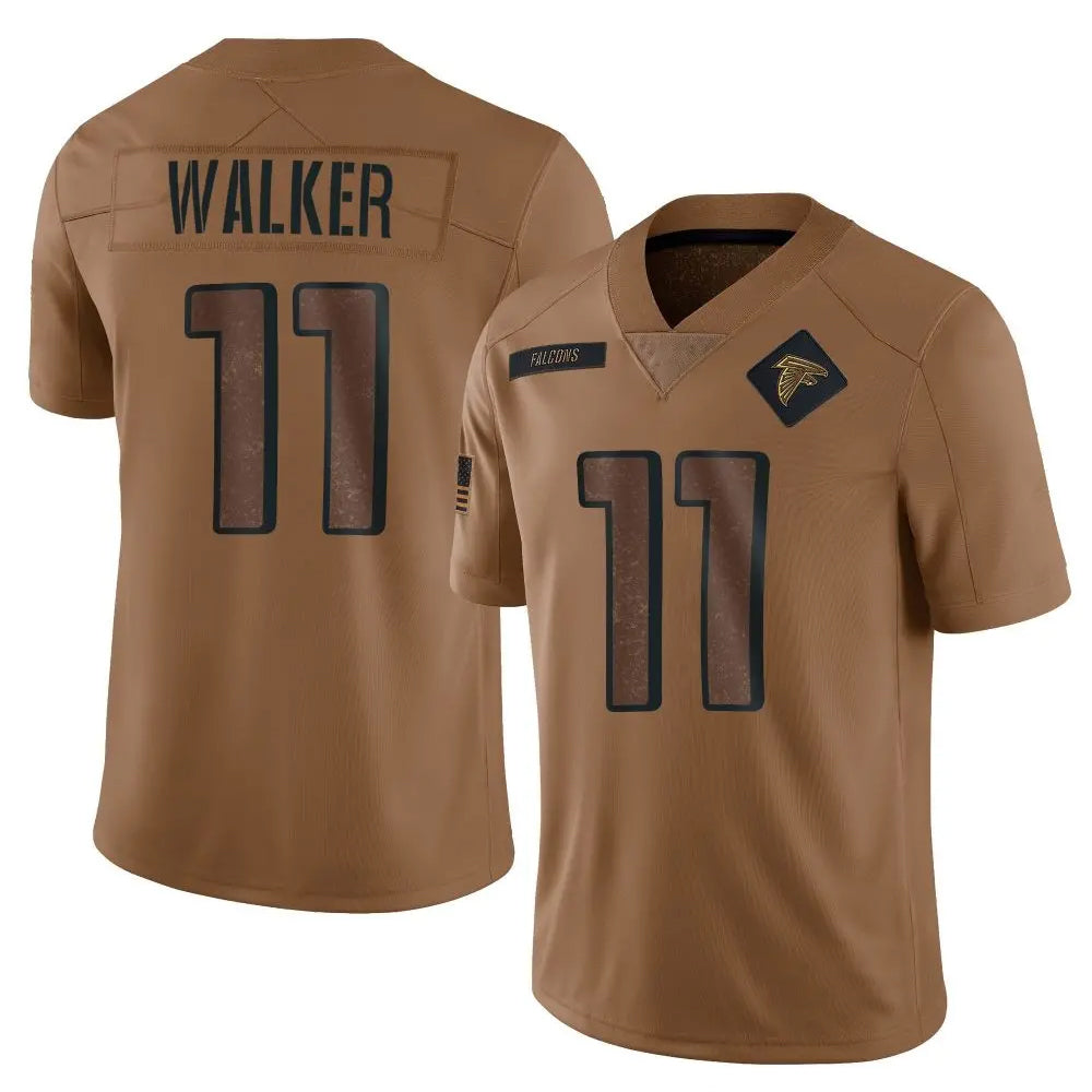 Rebec A.Falcons #11 Jalon Walker Player Brown Salute To Service Limited Stitched Jerseys