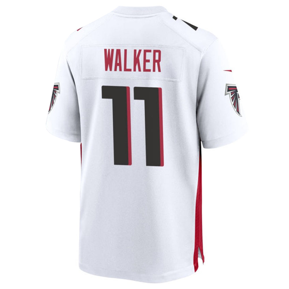Rebec A.Falcons #11 Jalon Walker Player White Home Game Stitched Jerseys
