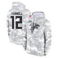 Rebec A.Falcons #12 Avieon Terrell Player Arctic Camo Salute to Service Limited Hoodie Stitched Jerseys