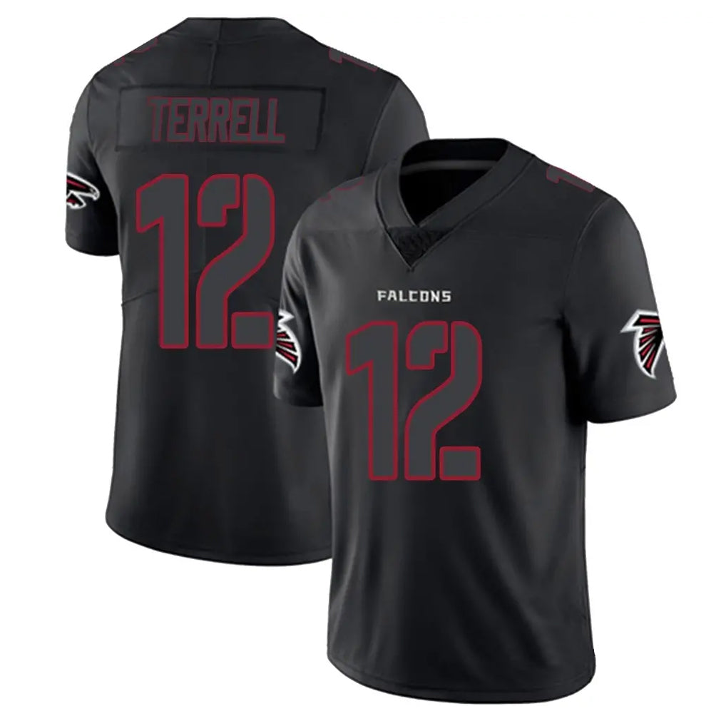 Rebec A.Falcons #12 Avieon Terrell Player Black Impact Limited Game Stitched Jerseys