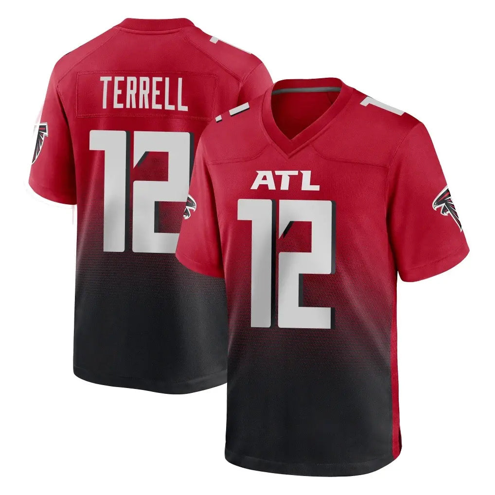Rebec A.Falcons #12 Avieon Terrell Player Red Home Game Stitched Jerseys