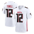 Rebec A.Falcons #12 Avieon Terrell Player White Home Game Stitched Jerseys