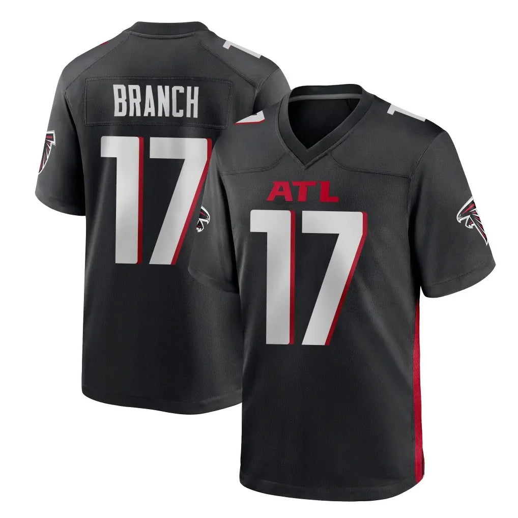 Rebec A.Falcons #17 Zachariah Branch Player Black Home Game Stitched Jerseys