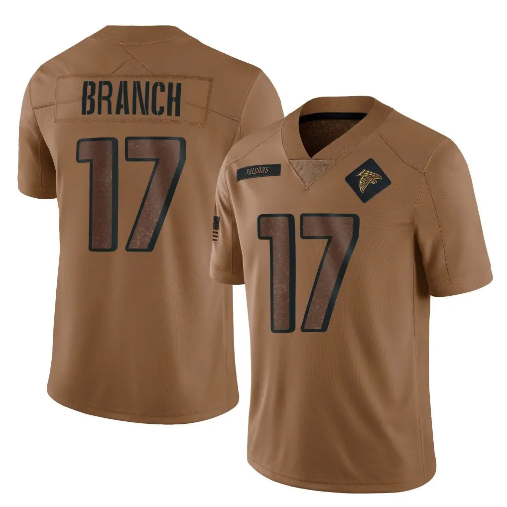 Rebec A.Falcons #17 Zachariah Branch Player Brown Salute To Service Limited Stitched Jerseys