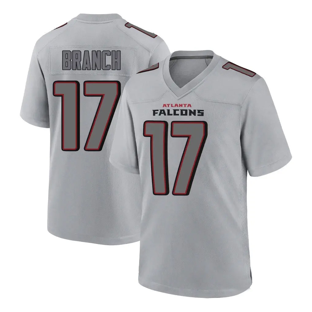 Rebec A.Falcons #17 Zachariah Branch Player Gray Fashion Home Game Stitched Jerseys