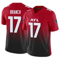 Rebec A.Falcons #17 Zachariah Branch Player Red Vapor Untouchable Limited Home Game Stitched Jerseys