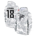 Rebec A.Falcons #18 Kirk Cousins Player Arctic Camo Salute to Service Limited Hoodie Stitched Jerseys