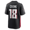 Rebec A.Falcons #18 Kirk Cousins Player Black Home Game Stitched Jerseys