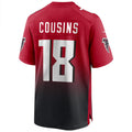 Rebec A.Falcons #18 Kirk Cousins Player Red Home Game Stitched Jerseys