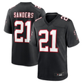 Rebec A.Falcons #21 Deion Sanders Black Player Game Stitched Jerseys