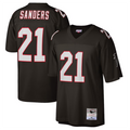 Rebec A.Falcons #21 Deion Sanders Mitchell & Ness Black 1992 Retired Player Replica Stitched Jerseys
