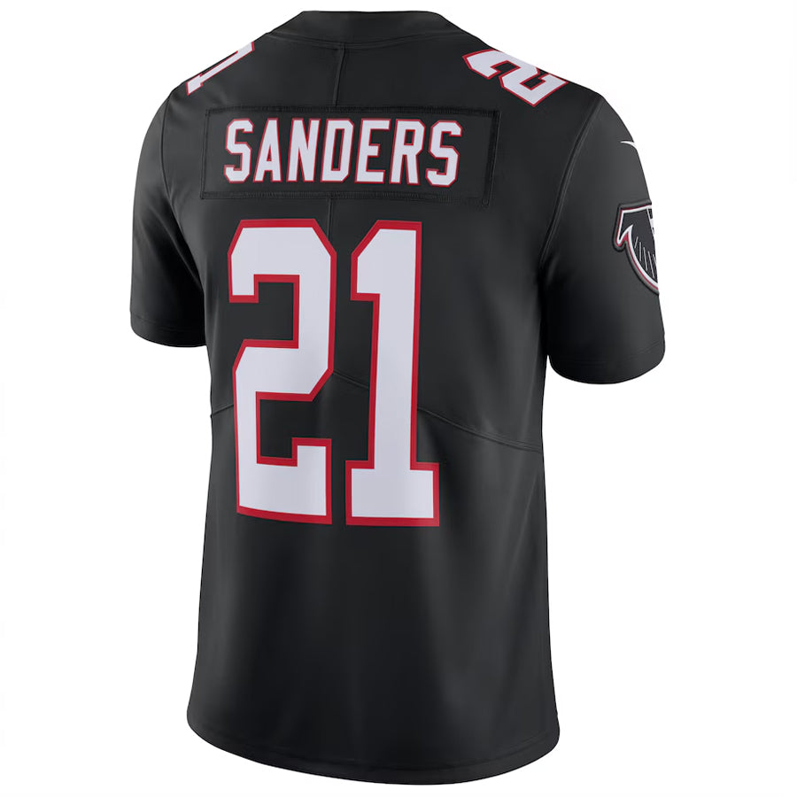 Rebec A.Falcons #21 Deion Sanders Player Black Limited Game Stitched Jerseys