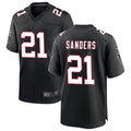 Rebec A.Falcons #21 Deion Sanders Player Black Throwback Limited Stitched Jerseys