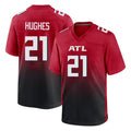Rebec A.Falcons #21 Mike Hughes Player Red Home Game Stitched Jerseys