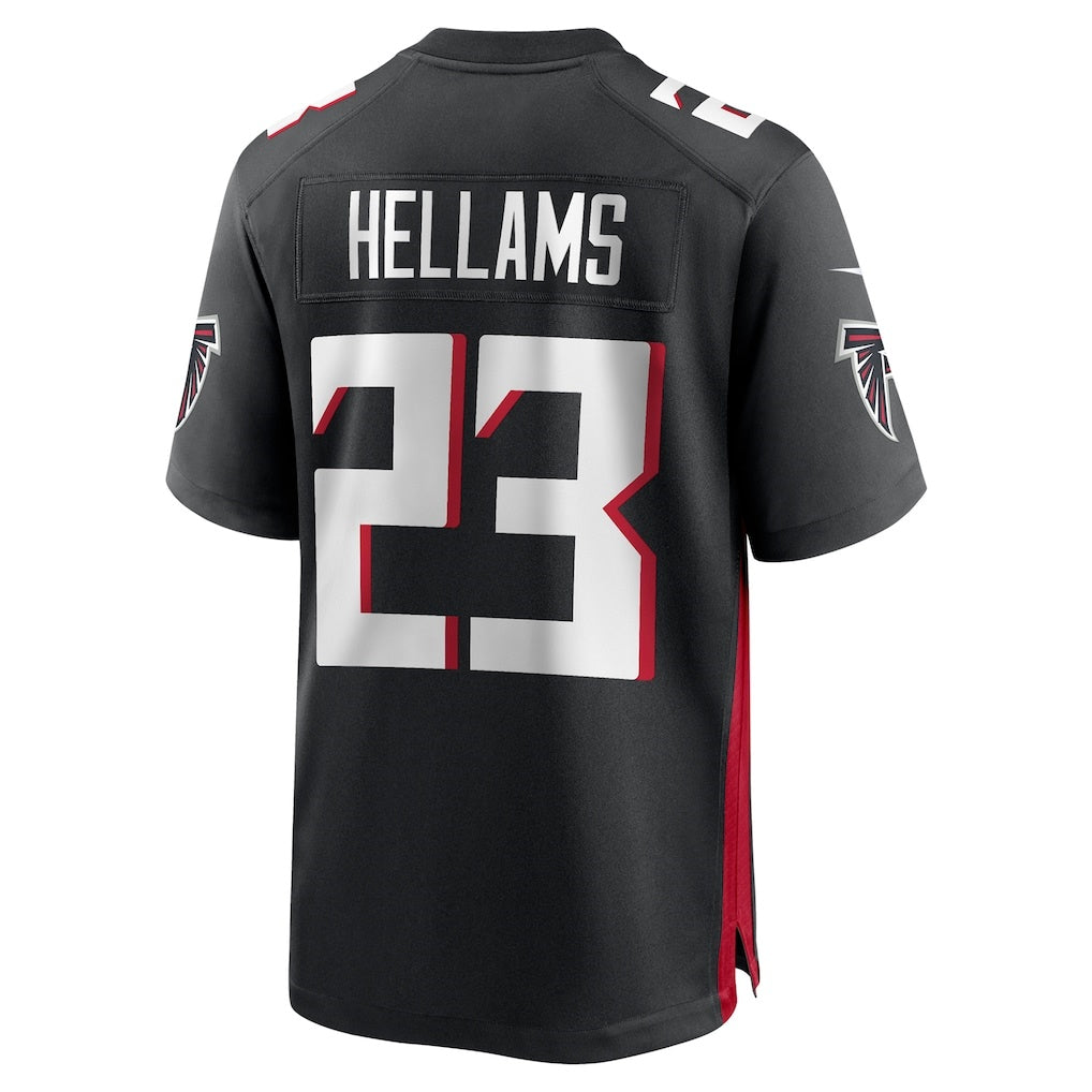 Rebec A.Falcons #23 DeMarcco Hellams Black Team Game Jersey