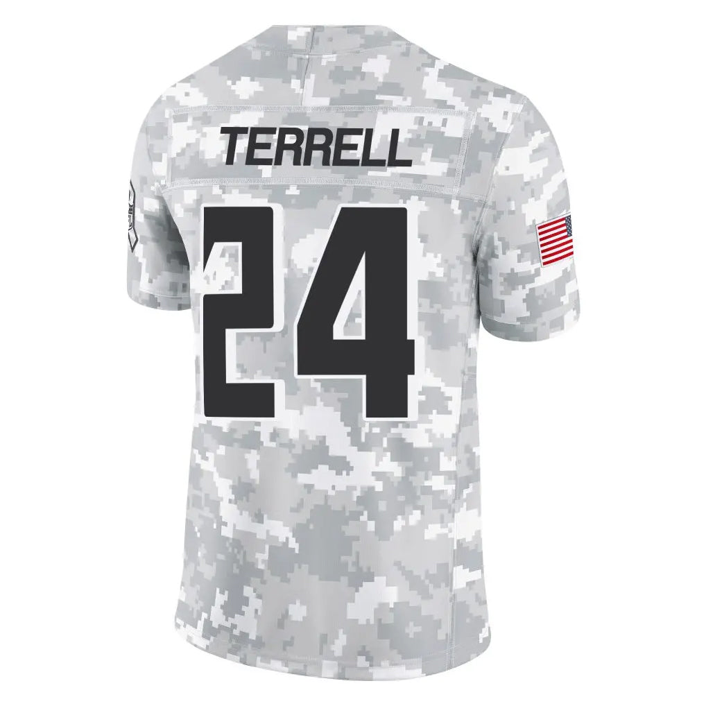 Rebec A.Falcons #24 A.J. Terrell Jr. Player Arctic Camo Salute to Service Limited Stitched Jerseys