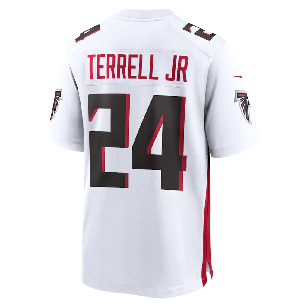 Rebec A.Falcons #24 A.J. Terrell Jr. Player White Home Game Stitched Jerseys