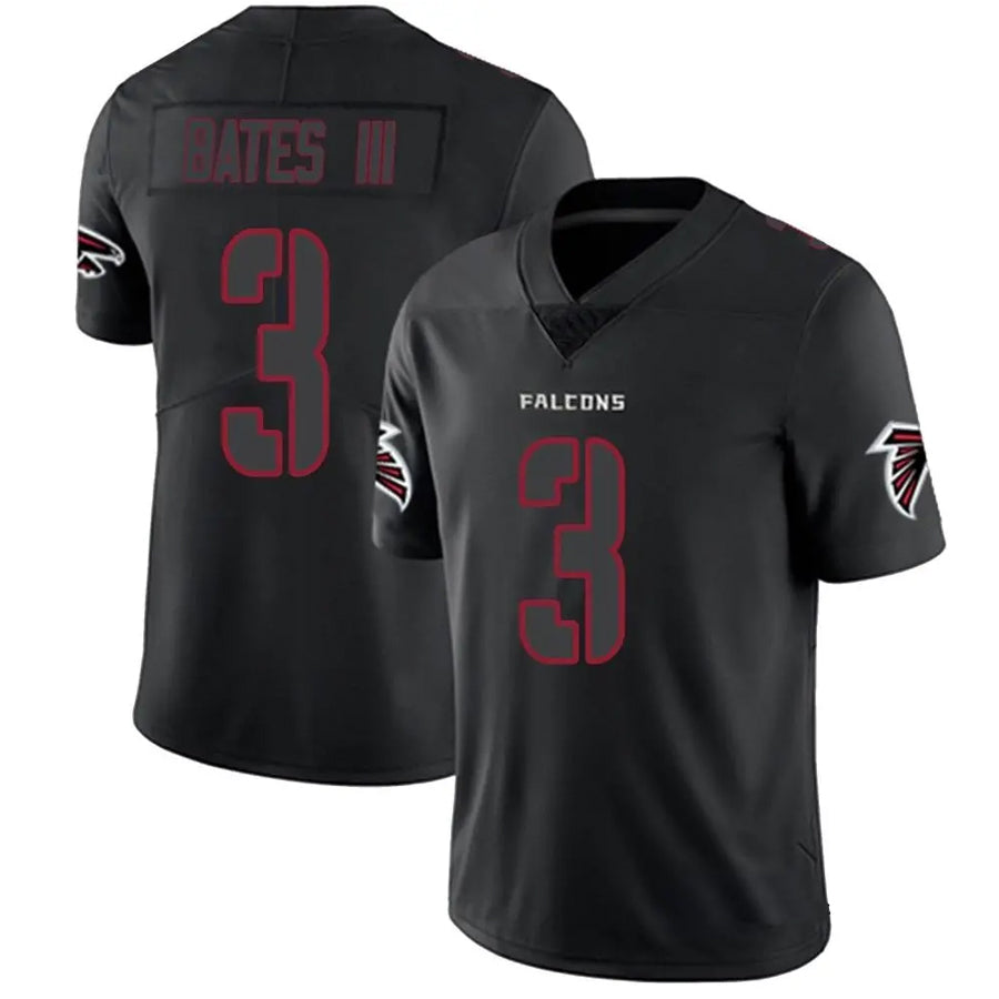 Rebec A.Falcons #3 Jessie Bates III Player Black Impact Limited Stitched Jerseys