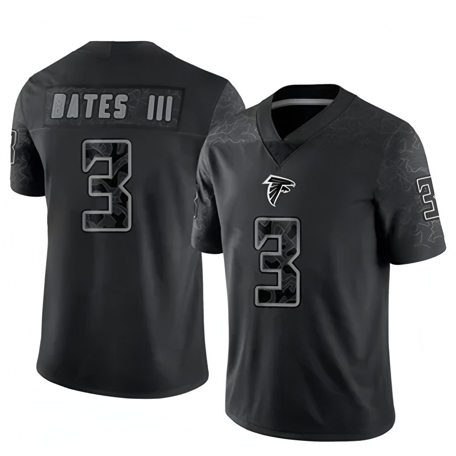 Rebec A.Falcons #3 Jessie Bates III Player Black RFLCTV Limited Stitched Jerseys
