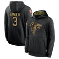 Rebec A.Falcons #3 Jessie Bates III Player Black Salute to Service Hoodies Stitched Jerseys