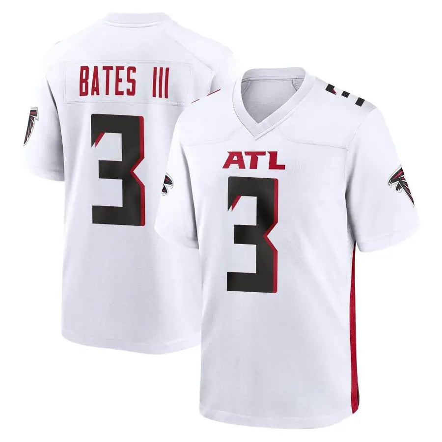 Rebec A.Falcons #3 Jessie Bates III Player White Home Game Stitched Jerseys