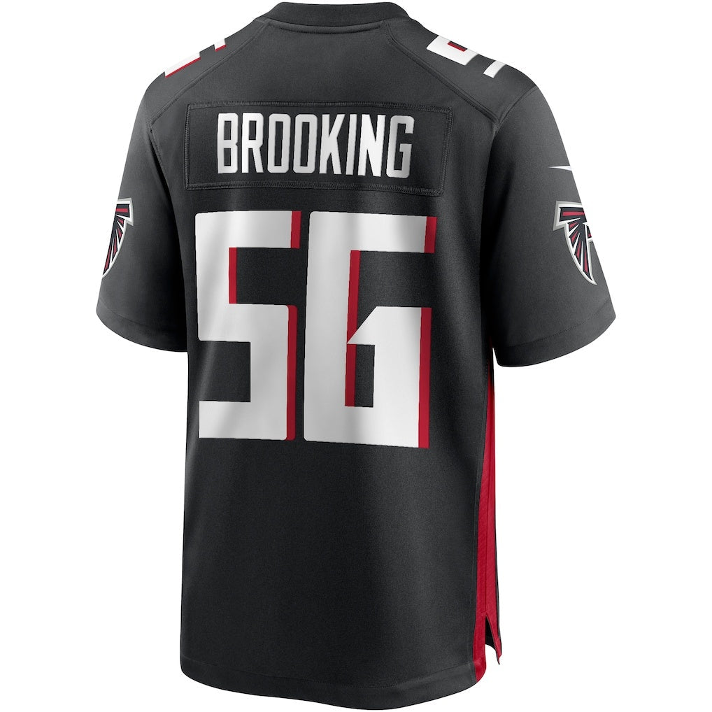 Rebec A.Falcons #56 Keith Brooking Black Game Retired Player Jersey