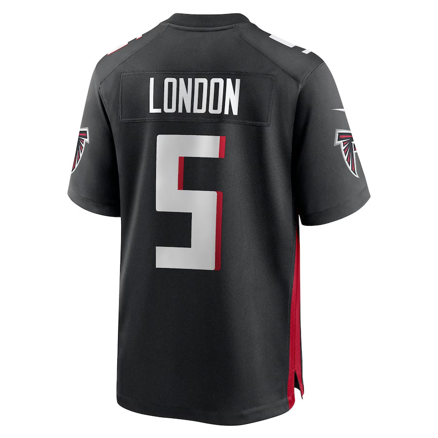 Rebec A.Falcons #5 Drake London Player Black Home Game Stitched Jerseys