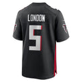 Rebec A.Falcons #5 Drake London Player Black Home Game Stitched Jerseys