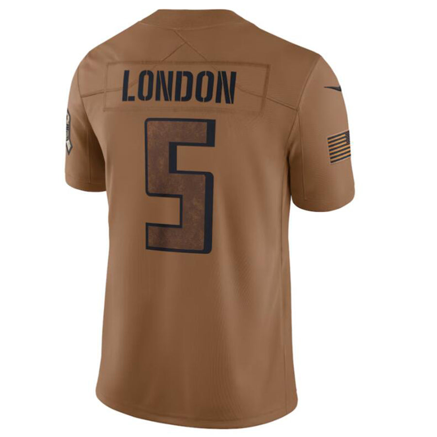 Rebec A.Falcons #5 Drake London Player Brown Salute To Service Limited Stitched Jerseys