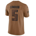 Rebec A.Falcons #5 Drake London Player Brown Salute To Service Limited Stitched Jerseys