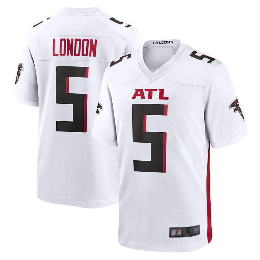 Rebec A.Falcons #5 Drake London Player White Game Stitched Jerseys