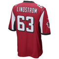 Rebec A.Falcons #63 Chris Lindstrom Player Red Replica Game Stitched Jerseys