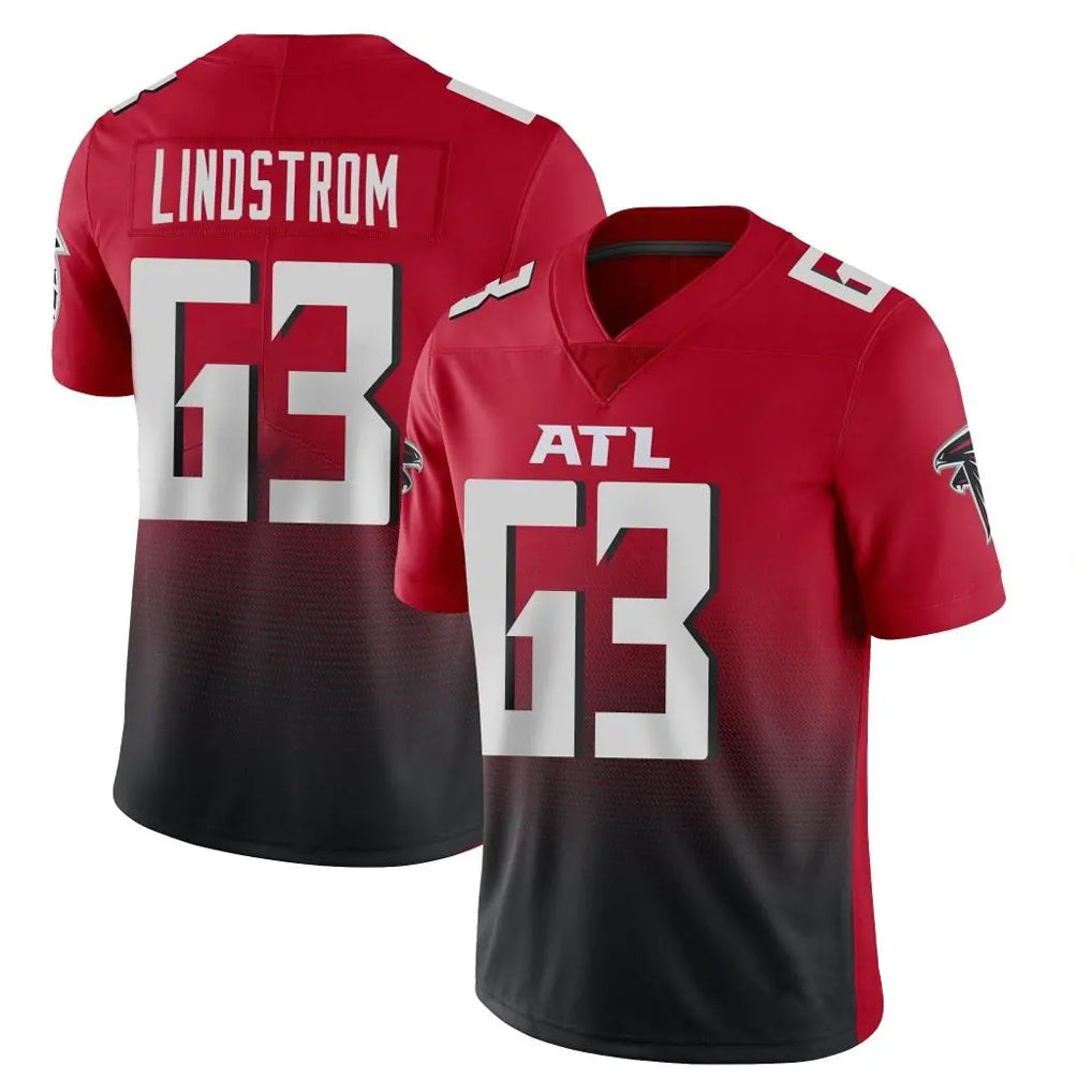 Rebec A.Falcons #63 Chris Lindstrom Player Red Vapor Untouchable Limited Home Game Stitched Jerseys