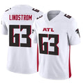 Rebec A.Falcons #63 Chris Lindstrom Player White Vapor F.U.S.E. Limited Elite Stitched Jerseys