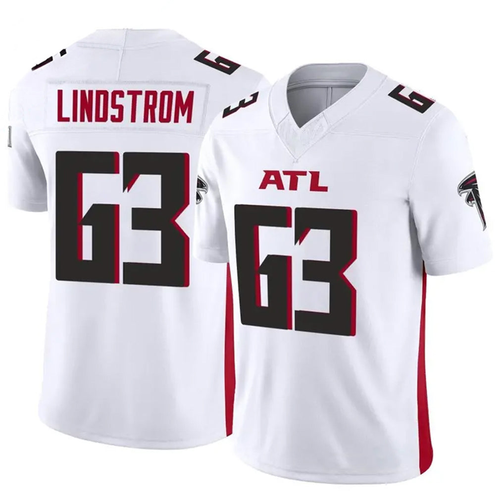 Rebec A.Falcons #63 Chris Lindstrom Player White Vapor F.U.S.E. Limited Elite Stitched Jerseys