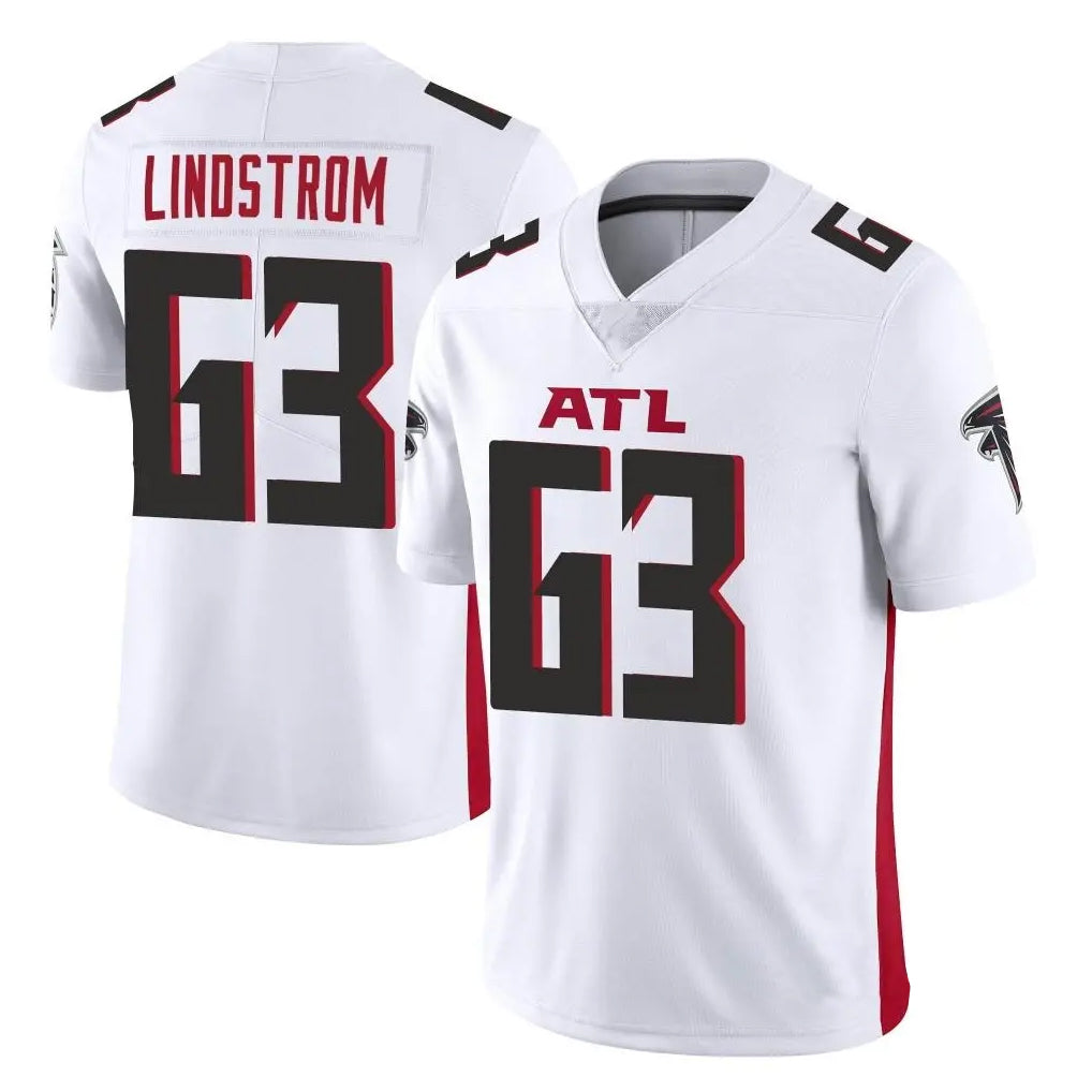 Rebec A.Falcons #63 Chris Lindstrom Player White Vapor Untouchable Limited Home Game Stitched Jerseys