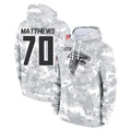 Rebec A.Falcons #70 Jake Matthews Player Arctic Camo Salute to Service Limited Hoodie Stitched Jerseys